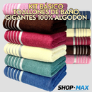 Kit de Toallones de Baño Gigantes 100% Algodón 400 g/m² – 73 x 150 cm | Colores Surtidos